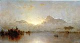 Sanford Robinson Gifford Canvas Paintings - A Sunrise on Lake George